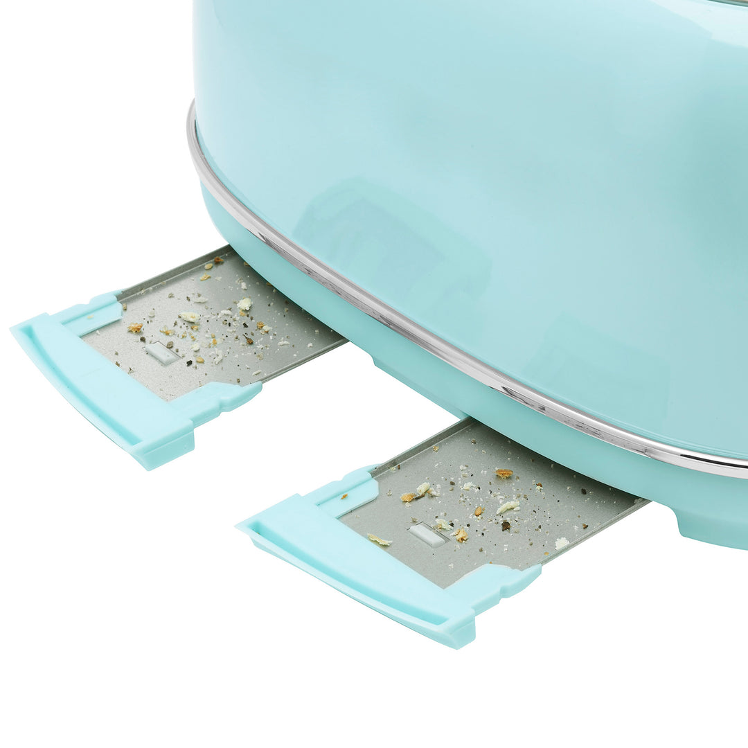 Haden Heritage 4-Slice Wide Slot Stainless Steel Toaster, Turquoise (Open Box) - VMInnovations