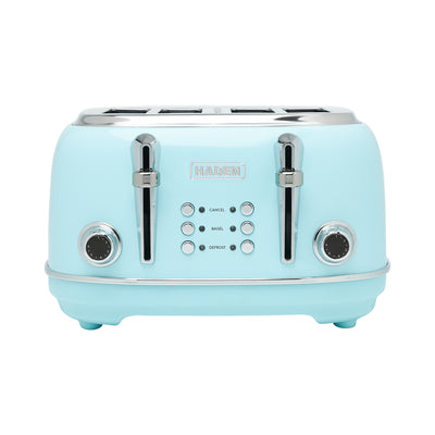 Haden Heritage 4-Slice Wide Slot Stainless Steel Toaster, Turquoise (Open Box)