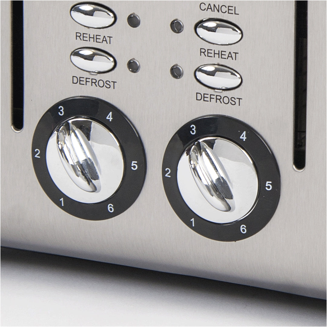 Haden Cotswold 4-Slice Wide Slot Steel Body Retro Toaster, Sage Green (Open Box)