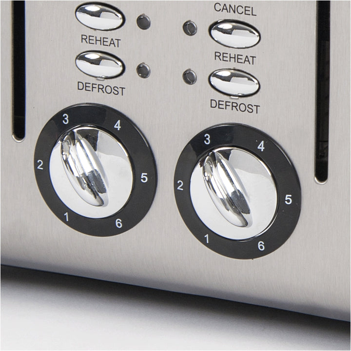 Haden Cotswold 4-Slice Wide Slot Steel Body Retro Toaster, Sage Green (Open Box)