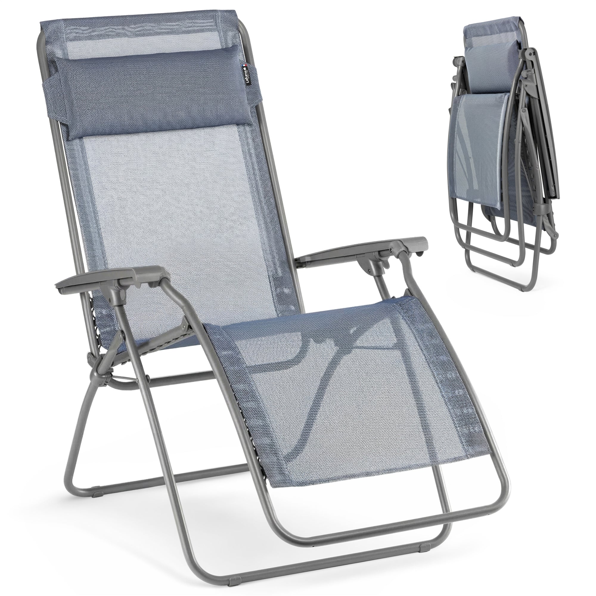 Lafuma R-Clip Batyline Iso Relaxation Zero Gravity Outdoor Lounge Recliner Ocean - VMInnovations