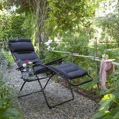 Lafuma Futura XL Air Comfort Series Outdoor Zero Gravity Lounge Chair, Black