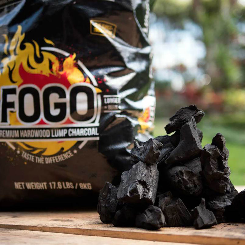 FOGO Premium Oak Restaurant All-Natural Hardwood Lump Charcoal for Grilling and Smoking with 2 Different Sizes, 17.6 Pounds (2 Pack)
