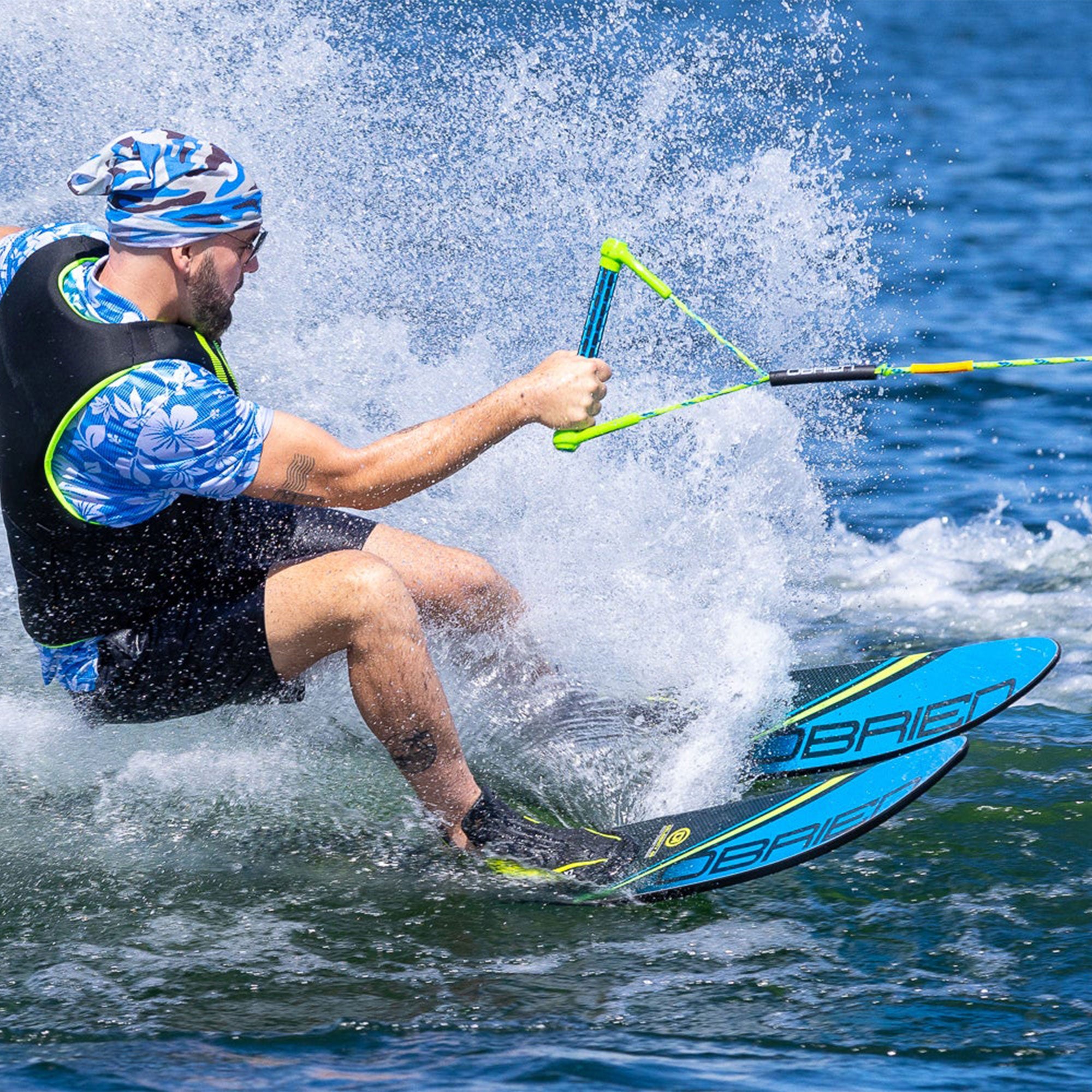 O'Brien Watersports Adult 64 inches Celebrity Water skis, Blue Black (Open Box)