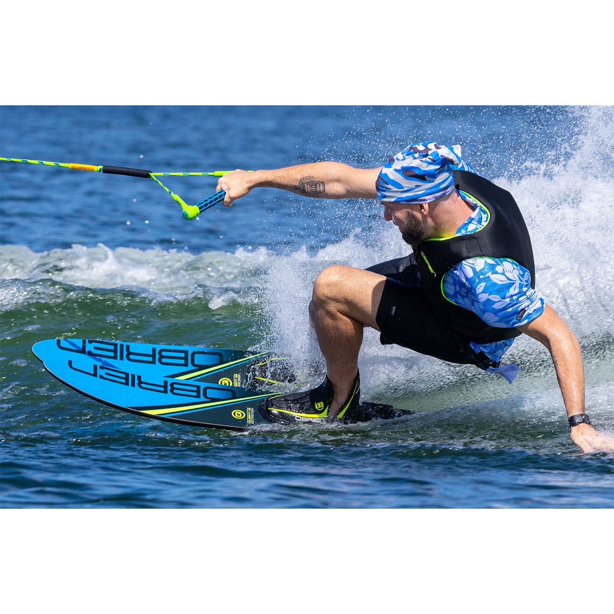 O'Brien Watersports Adult 64 inches Celebrity Water skis, Blue Black (Open Box)