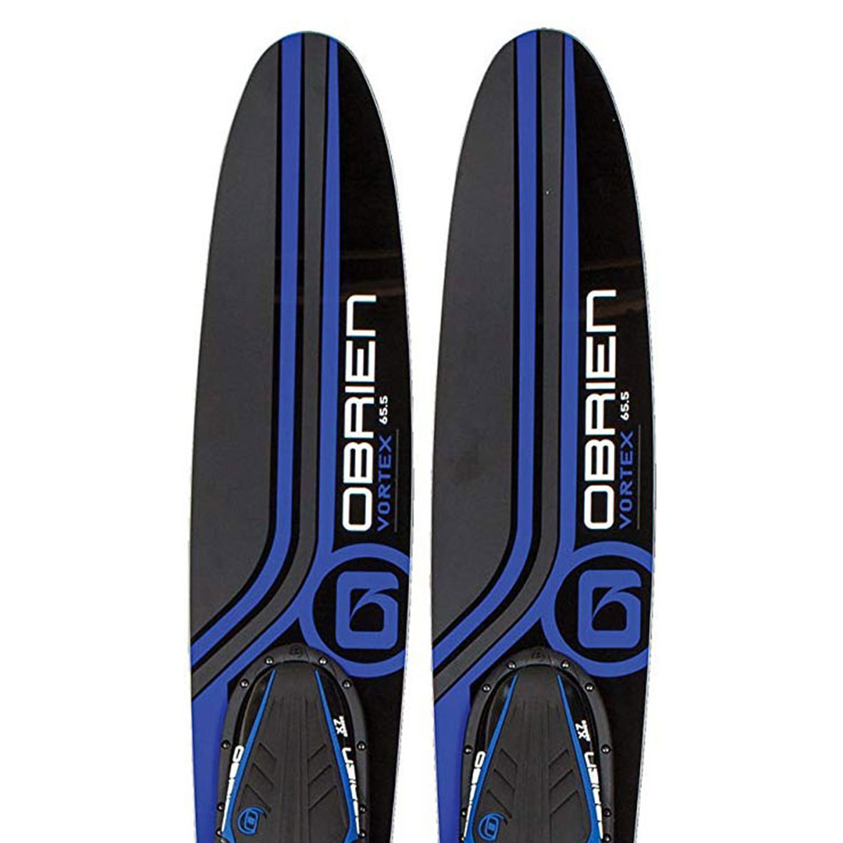 O'Brien Vortex Combos 65.5" Nylon Adjustable Wide Waterskis, Blue (Open Box)
