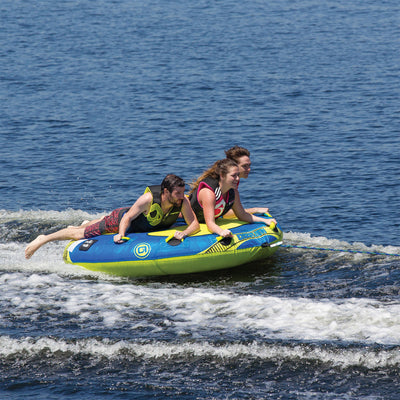 O'Brien Ultra Screamer Inflatable Towable Water Tube for Boating, 1-3 Riders - VMInnovations