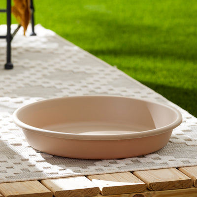 The HC Companies 21 Inch Planter Saucer for Classic Pots, Sandstone, 6 Pack