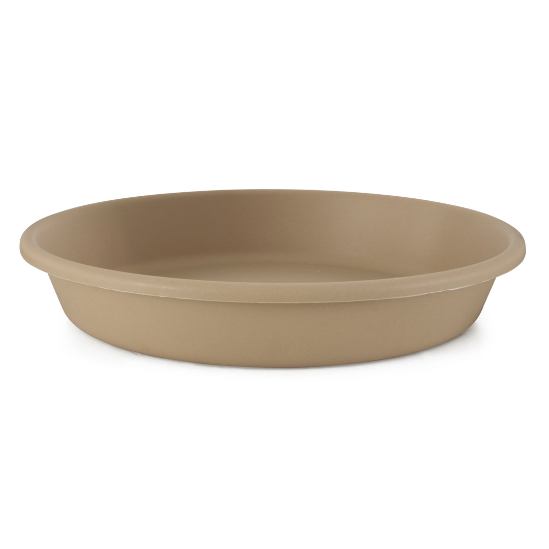 The HC Companies 21 Inch Planter Saucer for Classic Pots, Sandstone, 6 Pack - VMInnovations