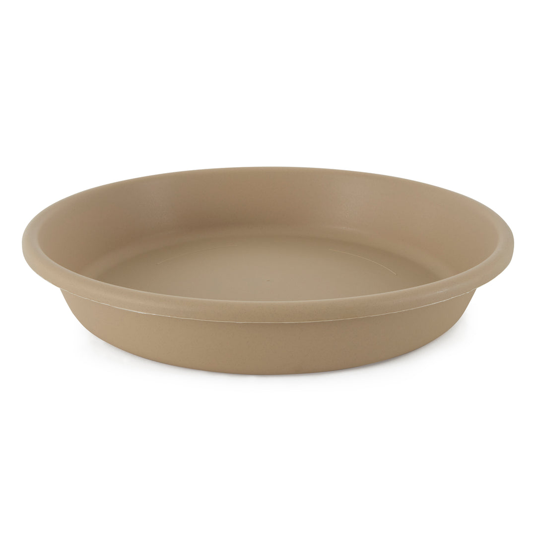 HC Companies Classic Plastic 24 In Round Flower Pot Saucer, Sandstone (Open Box) - VMInnovations