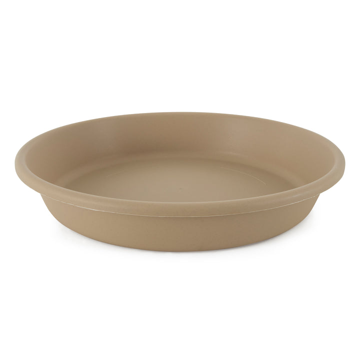 HC Companies Classic Plastic 24 In Round Flower Pot Saucer, Sandstone (Open Box)