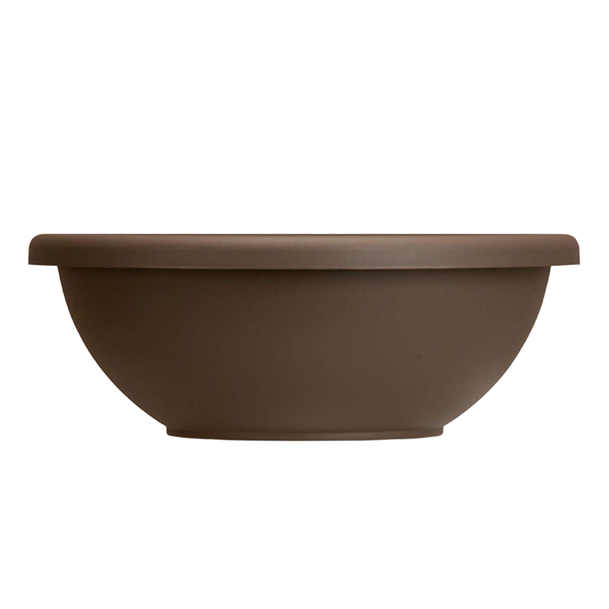 HC Companies 22 Inch Resin Garden Bowl Planter Pot, Chocolate Brown (6 Pack) - VMInnovations