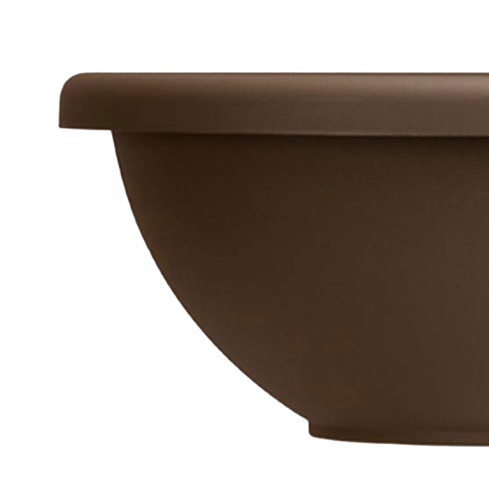HC Companies 22 Inch Resin Garden Bowl Planter Pot, Chocolate Brown (6 Pack) - VMInnovations