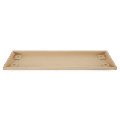 HC Companies Venetian 30 Inch Rectangular Flower Box Saucer, Sandstone (Used) - VMInnovations