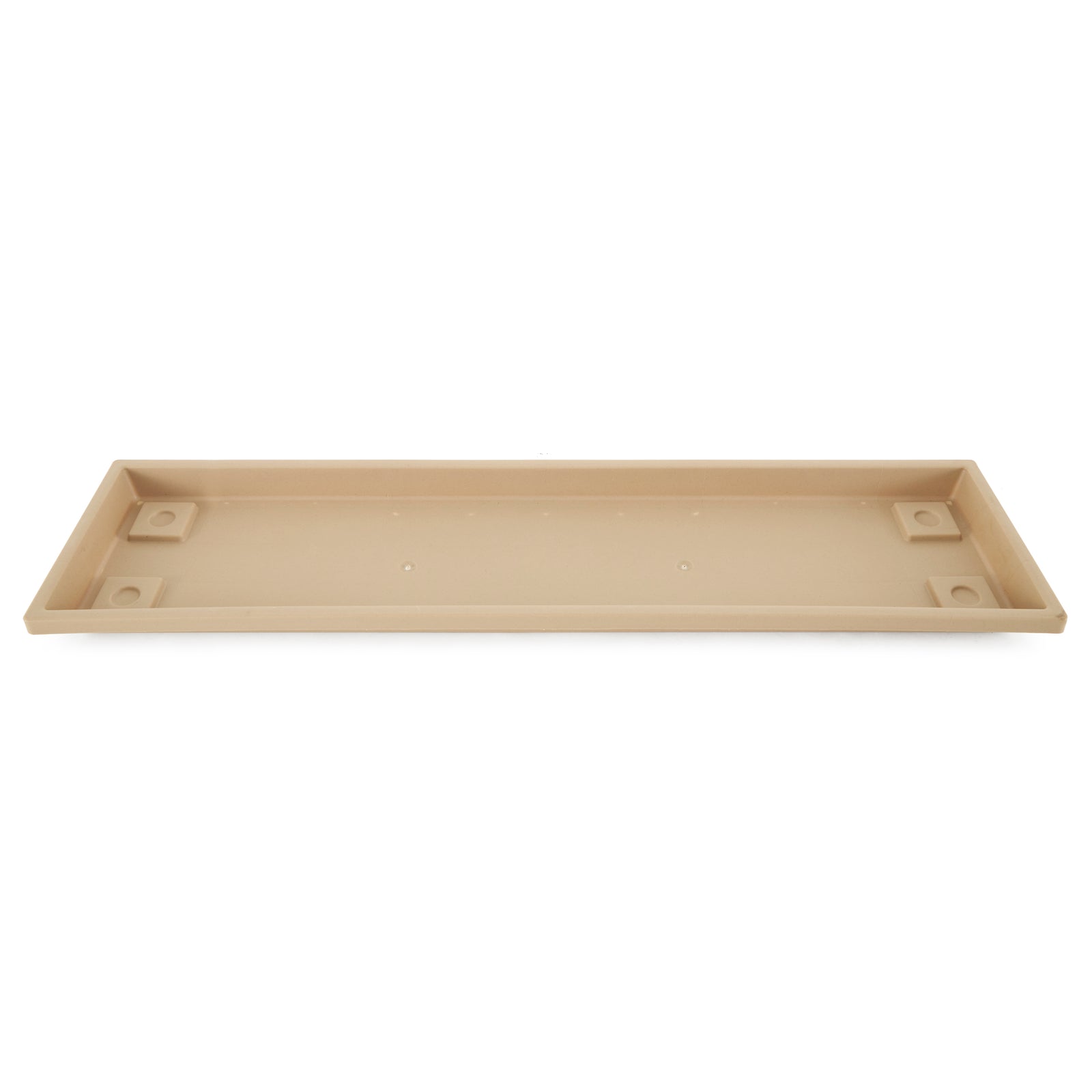 HC Companies Venetian 30 Inch Rectangular Flower Box Saucer, Sandstone (Used) - VMInnovations