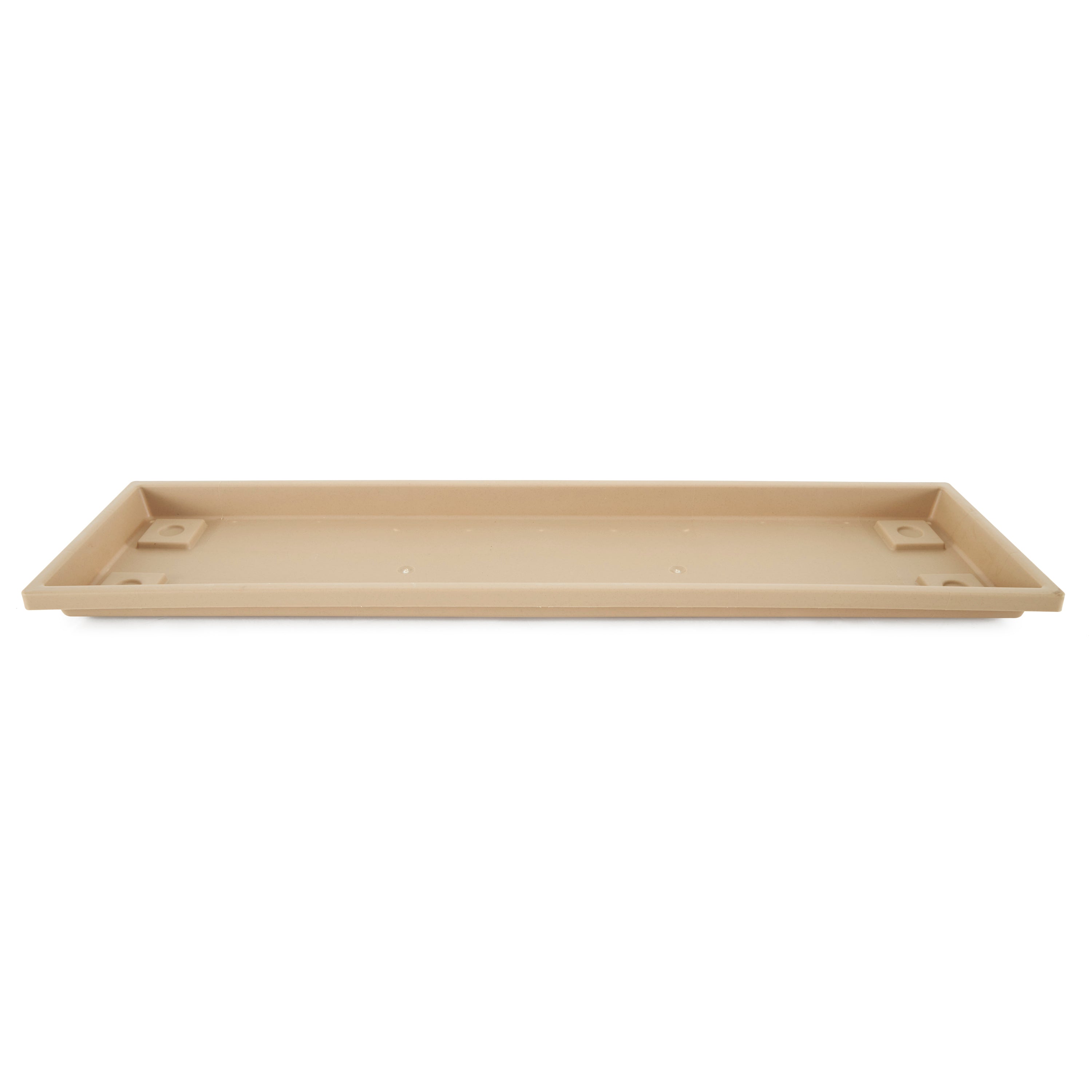 HC Companies Venetian 30 Inch Rectangular Flower Box Saucer, Sandstone (Used) - VMInnovations