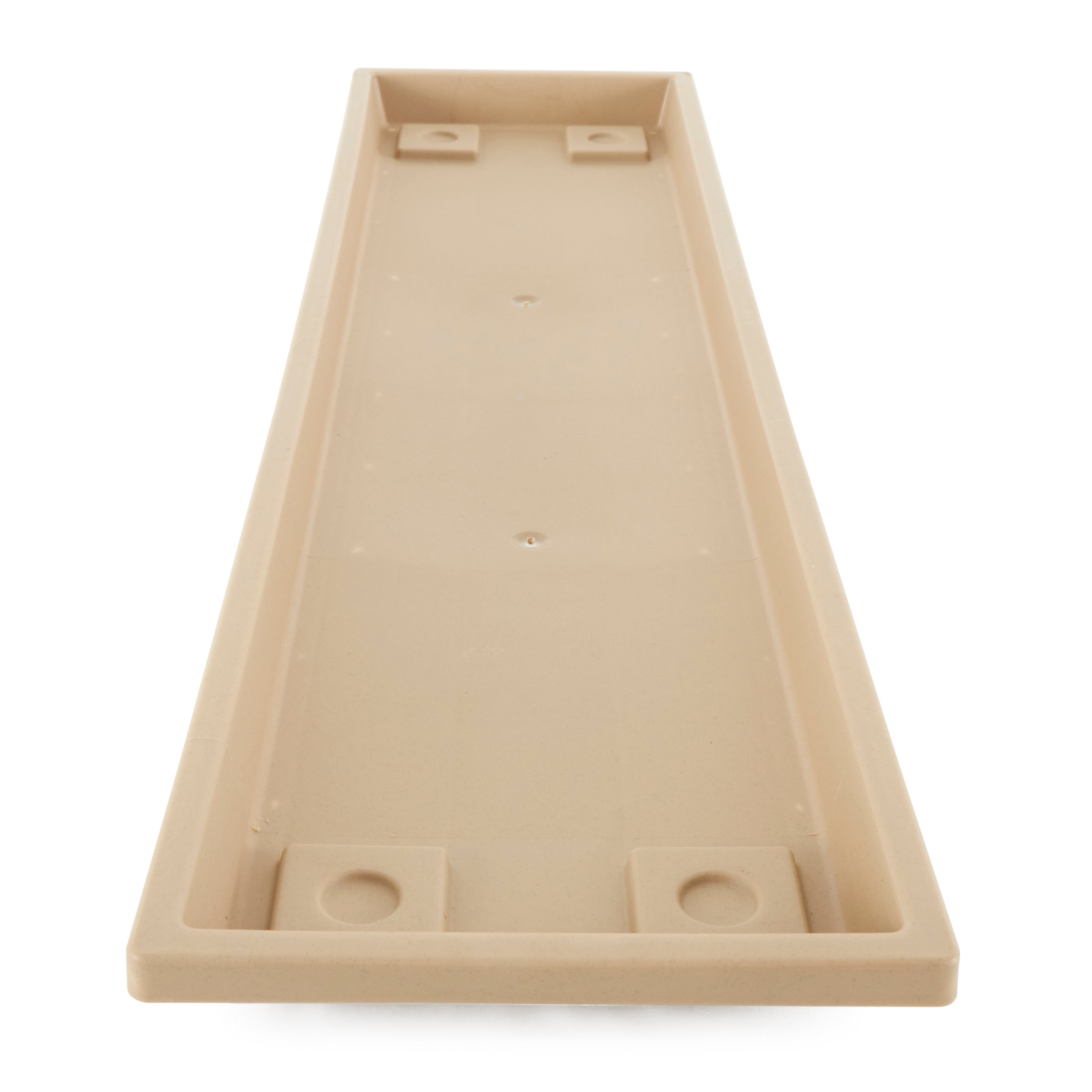 HC Companies Venetian 30 Inch Rectangular Flower Box Saucer, Sandstone (Used) - VMInnovations