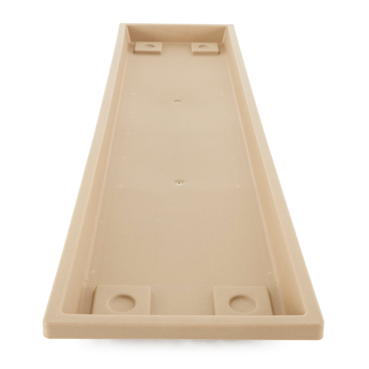 HC Companies Venetian 30" Rectangular Flower Box Saucer, Sandstone (Open Box) - VMInnovations