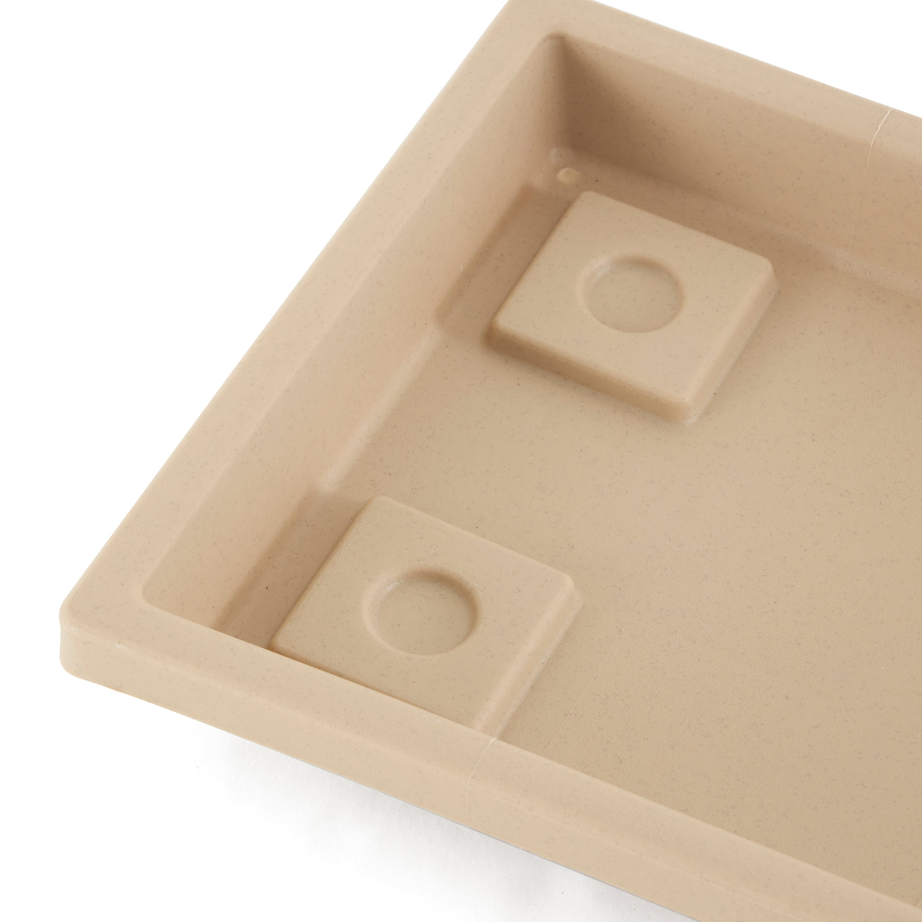 HC Companies Venetian 30 Inch Rectangular Flower Box Saucer, Sandstone (Used) - VMInnovations