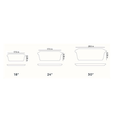 HC Companies Farmhouse Venetian 23.5 In Rectangular Flower Box Saucer, Sandstone - VMInnovations