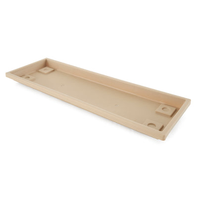HC Companies Venetian 24" Rectangular Flower Box Saucer, Sandstone (Open Box) - VMInnovations