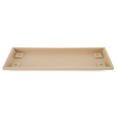 HC Companies Venetian 24" Rectangular Flower Box Saucer, Sandstone (Open Box)