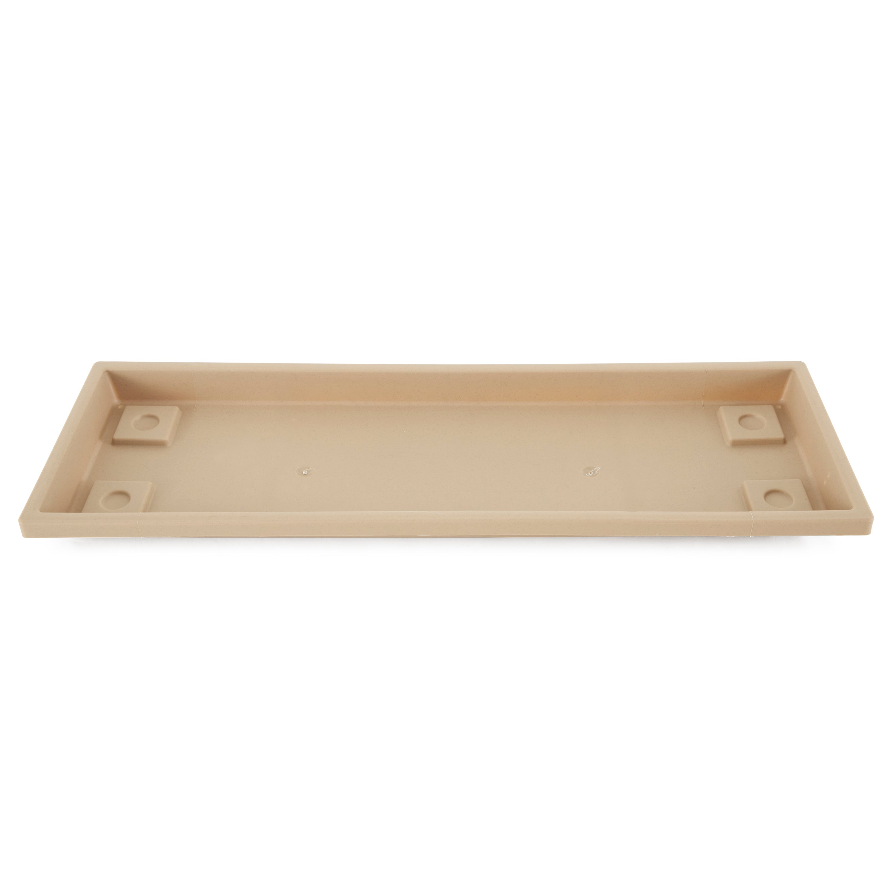 HC Companies Venetian 24" Rectangular Flower Box Saucer, Sandstone (Open Box) - VMInnovations