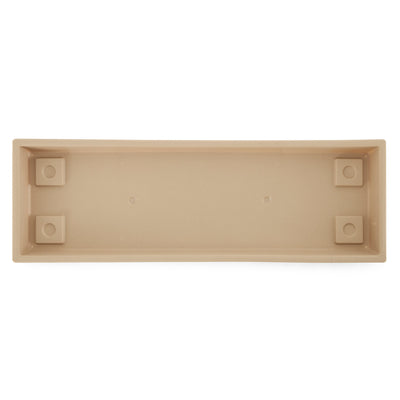 HC Companies Farmhouse Venetian 23.5 In Rectangular Flower Box Saucer, Sandstone - VMInnovations