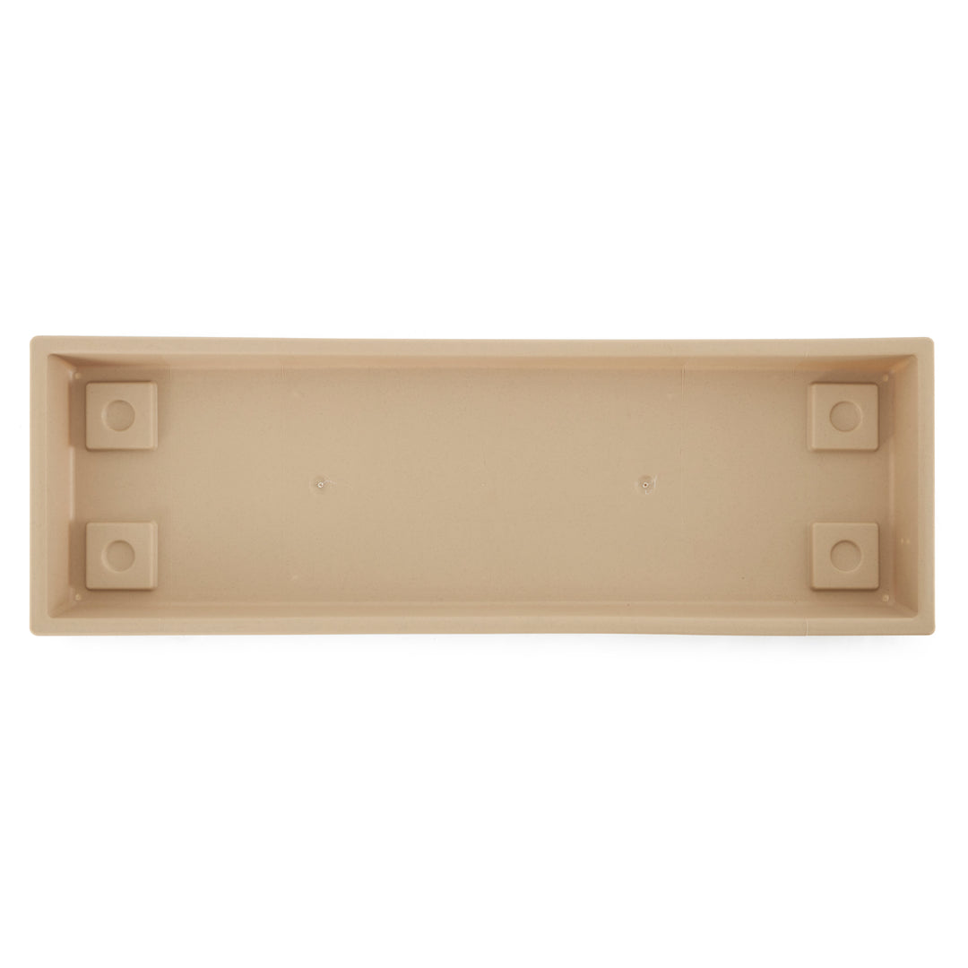 HC Companies Venetian 24" Rectangular Flower Box Saucer, Sandstone (Open Box) - VMInnovations