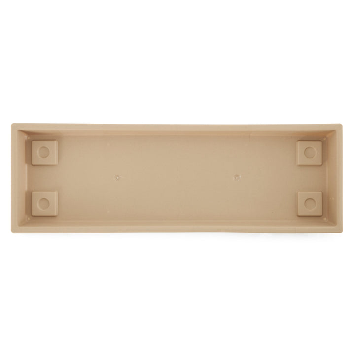 HC Companies Venetian 24" Rectangular Flower Box Saucer, Sandstone (Open Box) - VMInnovations