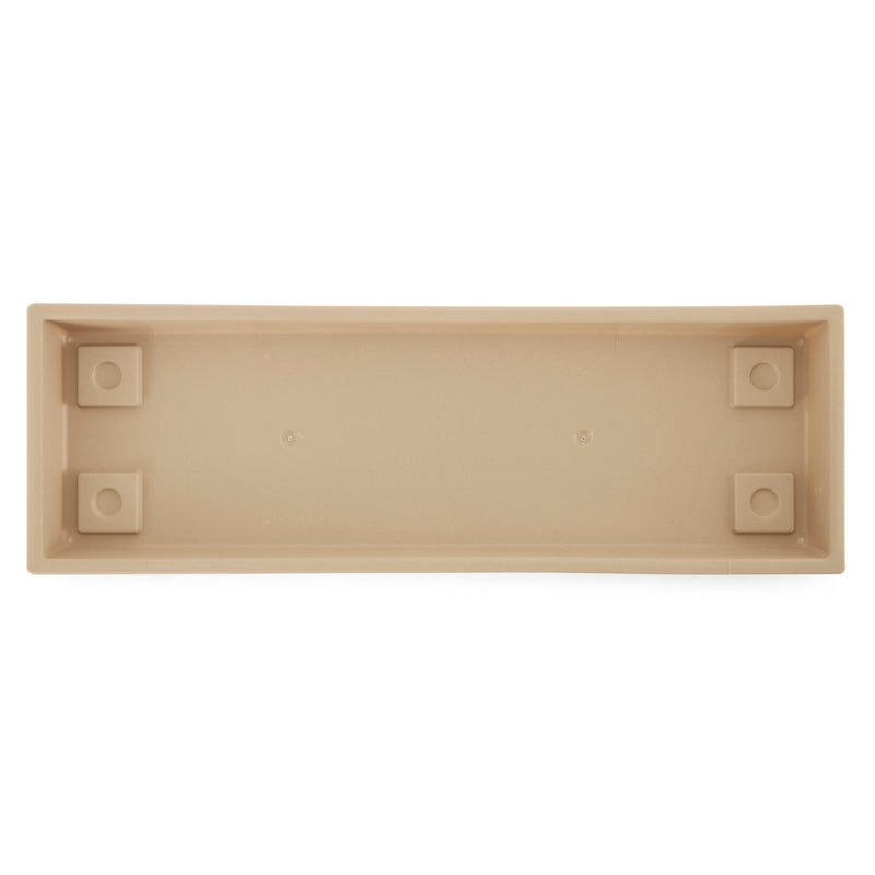 HC Companies Venetian 24" Rectangular Flower Box Saucer, Sandstone (Open Box)