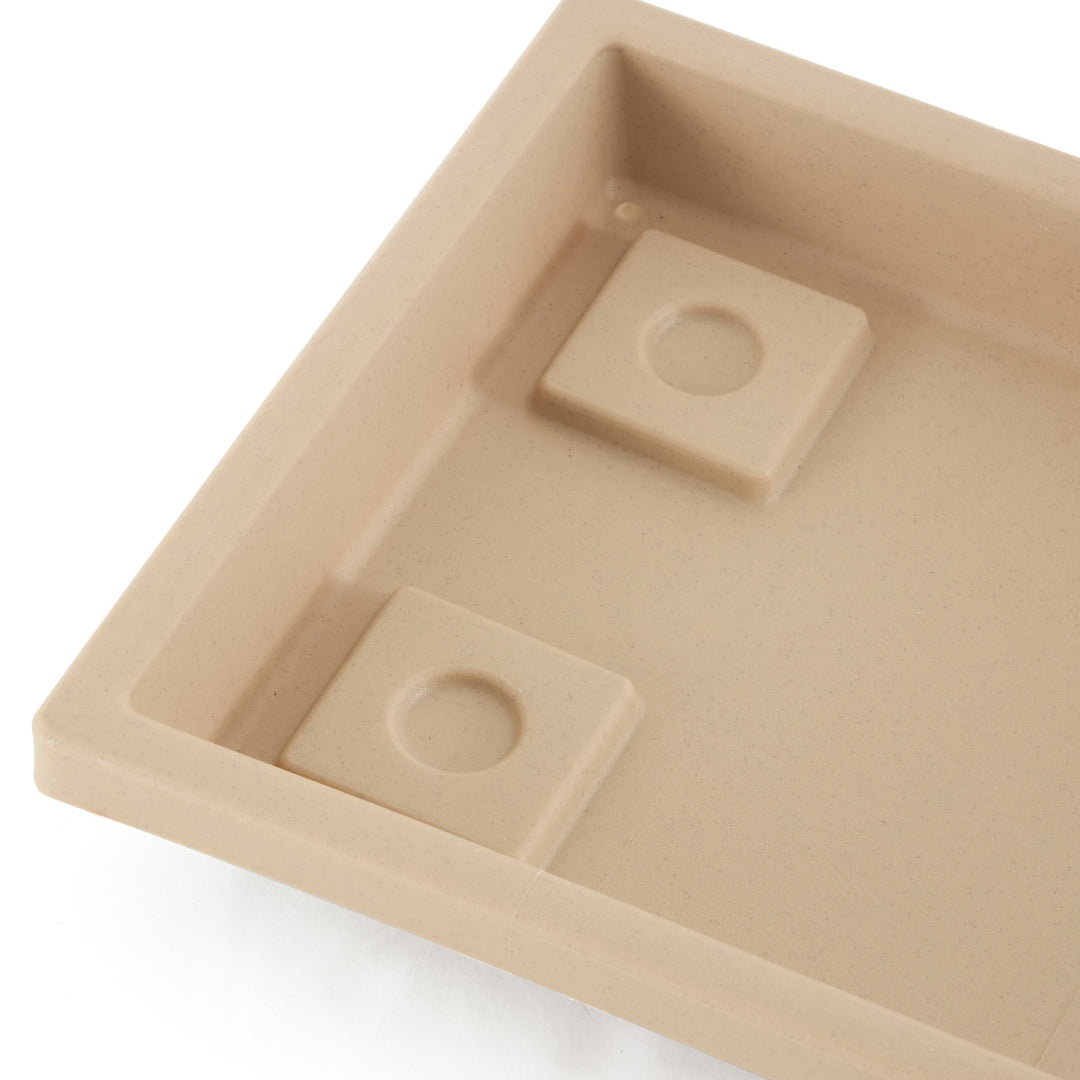 HC Companies Venetian 24" Rectangular Flower Box Saucer, Sandstone (Open Box) - VMInnovations