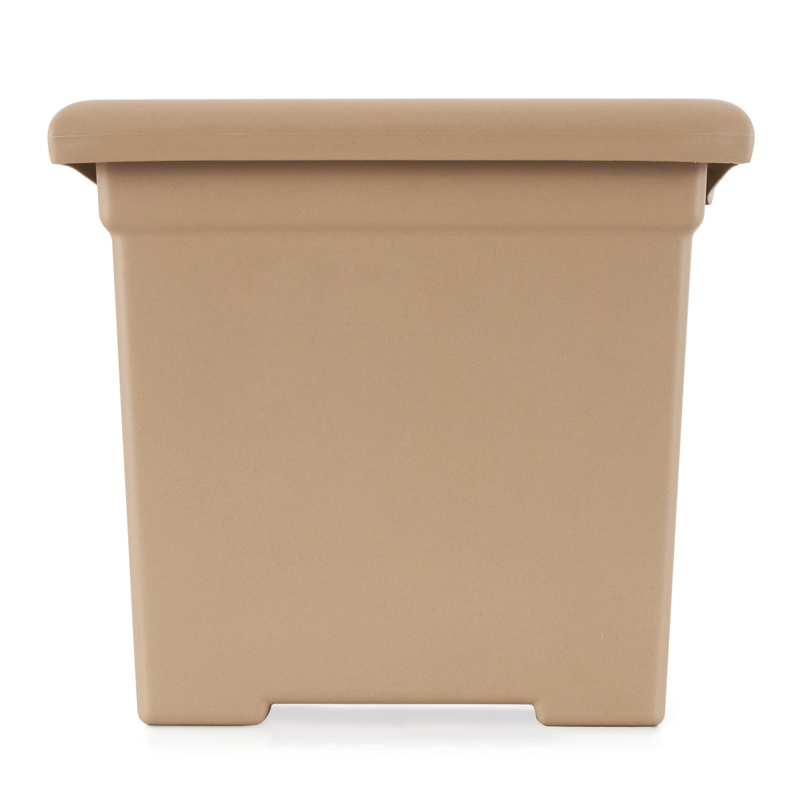 HC Companies 13.25" D x 15.5" W Outdoor Square Accent Planter, Sandstone Tan - VMInnovations