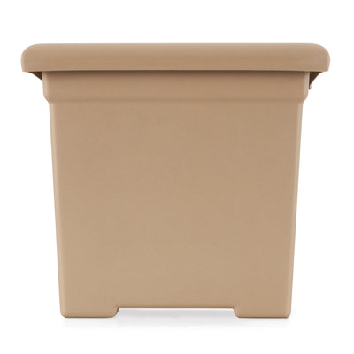 HC Companies 15.5-Inch Outdoor Square Accent Planter, Sandstone Tan (Open Box)