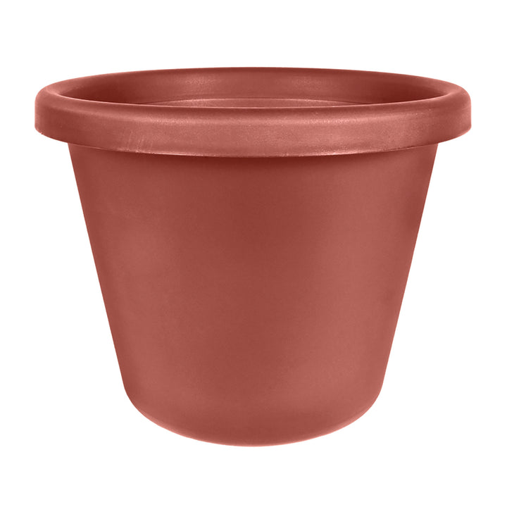 HC Companies LIA24000E35 24-Inch Indoor Outdoor Plastic Round Classic Pot, Clay