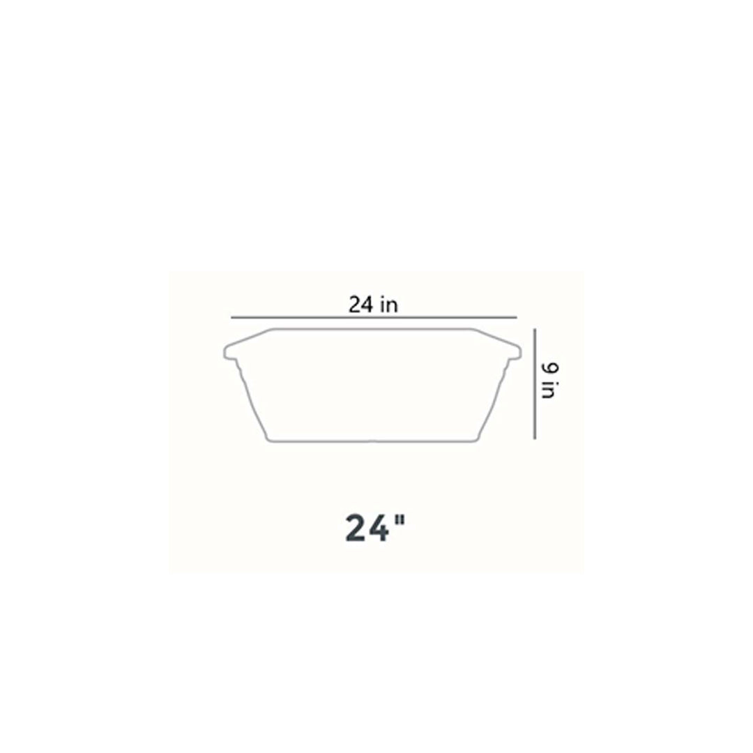 HC Companies SPX24DB0E2112-Inch Outdoor Plastic Deck Planter Box, Chocolate