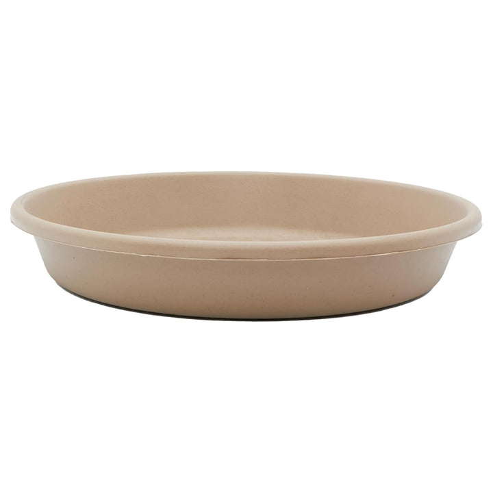 HC Companies Classic Plastic 10 Inch Round Flower Pot Plant Saucer, Sandstone - VMInnovations