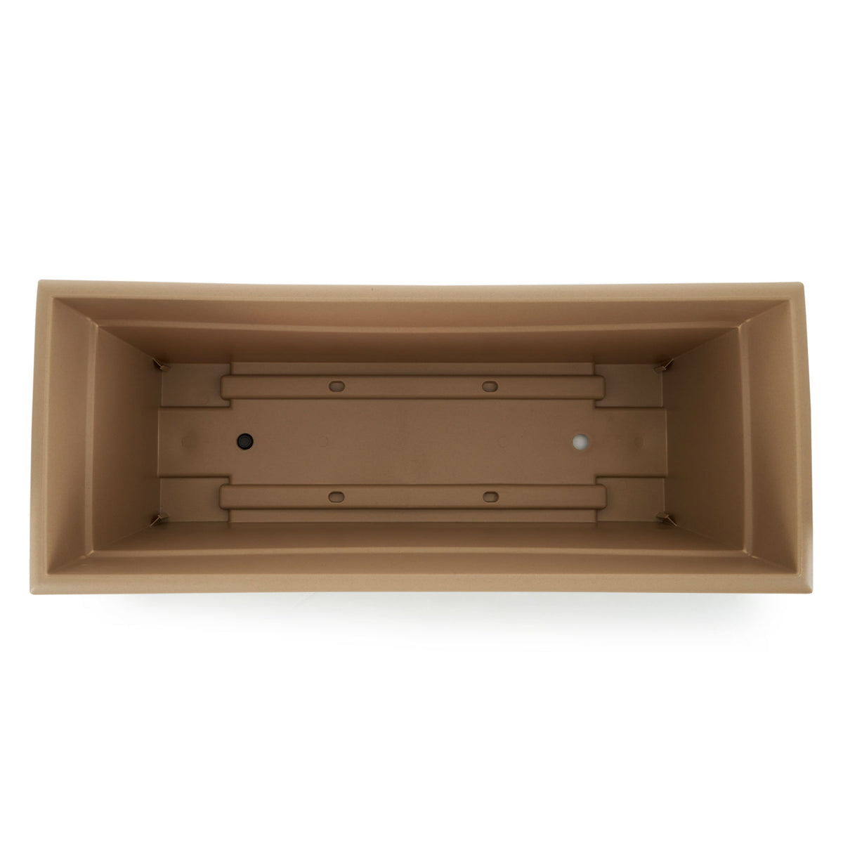 Akro Mils 28 x 6 x 12.28 Inch Outdoor Plastic Romana Planter Box, Sandstone Tan