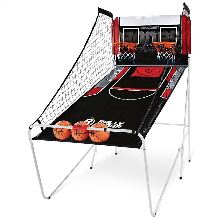 Rally and Roar 2 Player Hoop Shooting Basketball Arcade Game, Scoreboard & Balls