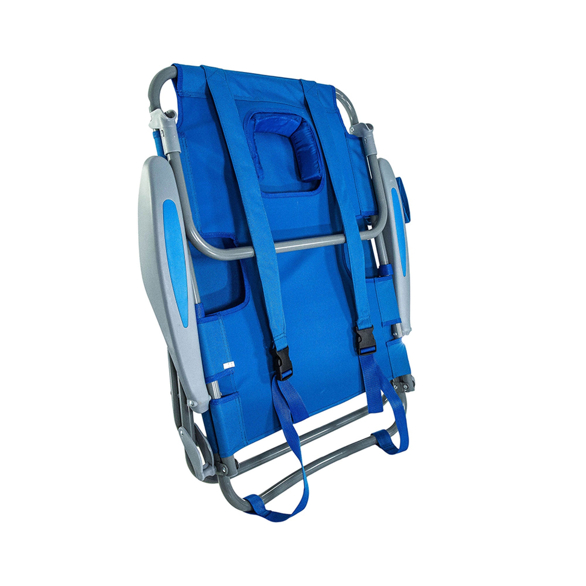 Ostrich On-Your-Back Outdoor Reclining Beach Pool Camping Chair, Blue (Open Box) - VMInnovations