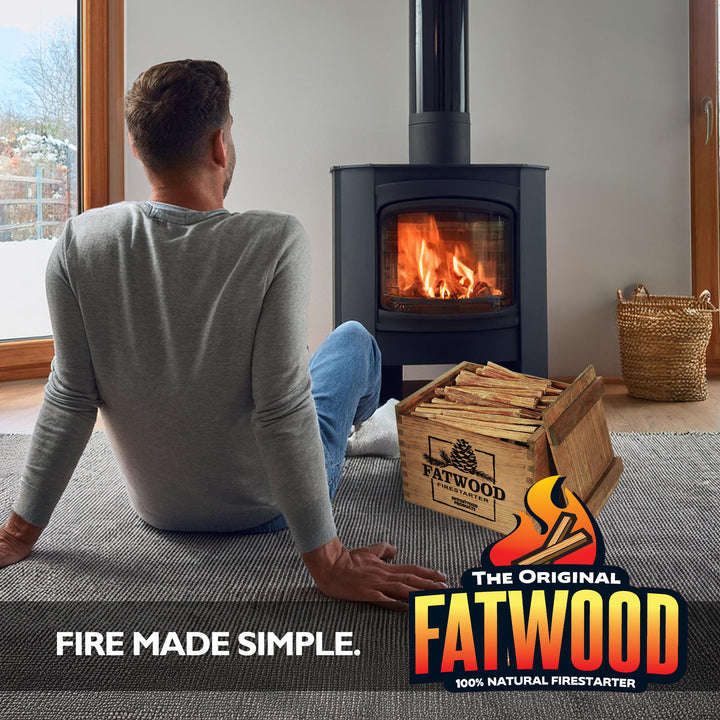 BetterWood Products Fatwood Firestarter Waterproof Wood Crate, 12 LBS (Open Box)