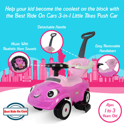 Best Ride On Cars Baby 3 in 1 Little Tikes Push Car Stroller Ride On Toy (Used) - VMInnovations