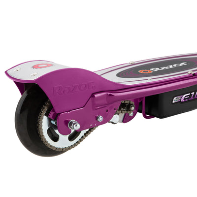 Razor E100 Kids 24 Volt Motorized Electric Powered Scooters, Black & Purple