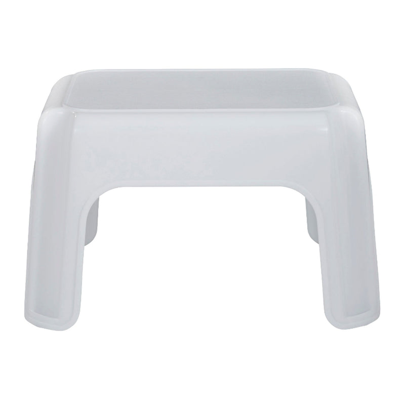 Rubbermaid Durable Roughneck Plastic Family Sturdy Small Step Stool, White