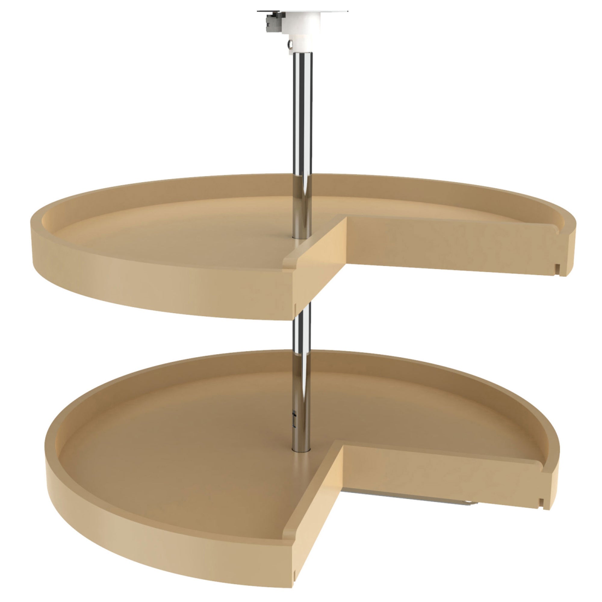 Rev-A-Shelf 6942-24-15-52 28 Inch Polymer Pie-Cut 2-Shelf Lazy Susan (Open Box)