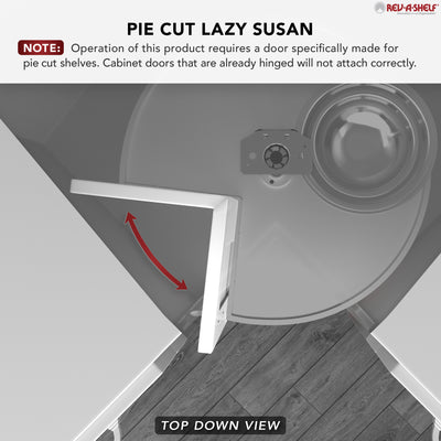 Rev-A-Shelf 6942-24-15-52 28 Inch Polymer Pie-Cut 2-Shelf Lazy Susan (Open Box)