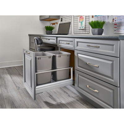 Rev-A-Shelf Double 35 Qt Pullout Cabinet Trash Can w/ Rev-A-Motion (Open Box)