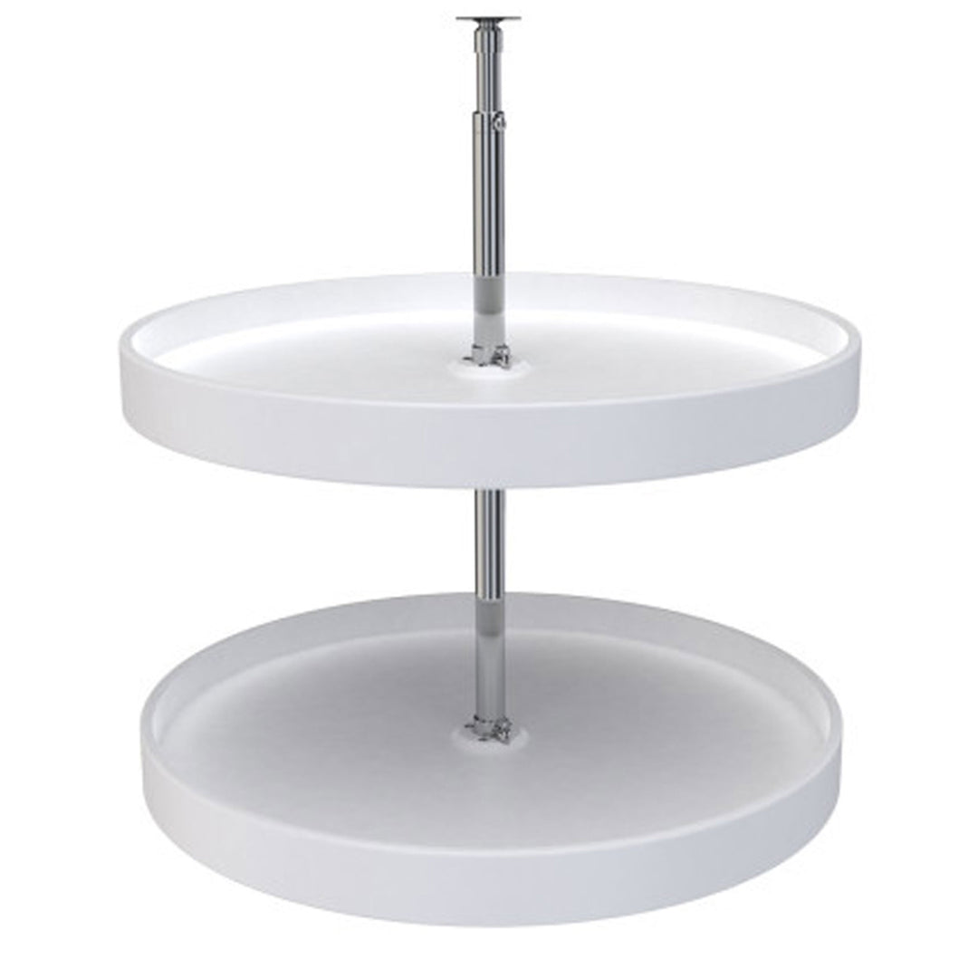 Rev-A-Shelf 24'' Lazy Susan Full-Circle Polymer 2-Shelf, White, 6012-24-11-52