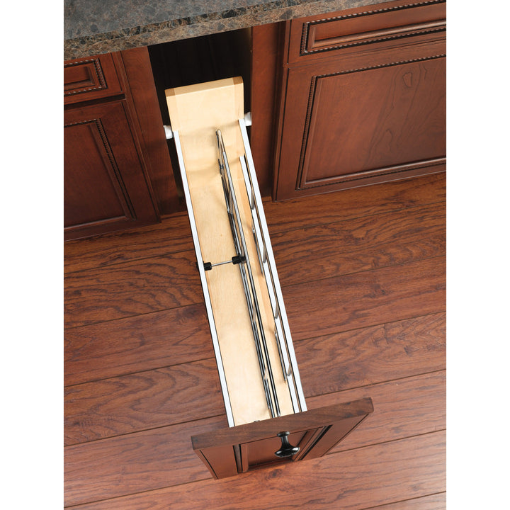 Rev-A-Shelf 6" Pullout Cabinet Tray Divider Organizer w/ Soft-close, 447-BCSC-5C