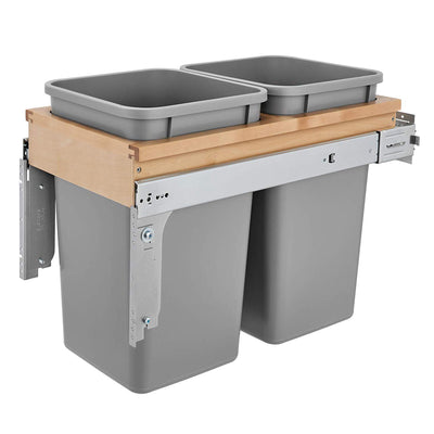 Rev-A-Shelf Pullout Top Mount Trash Can w/ Soft-close, 27 qt., 4WCTM-15BBSCDM2 - VMInnovations